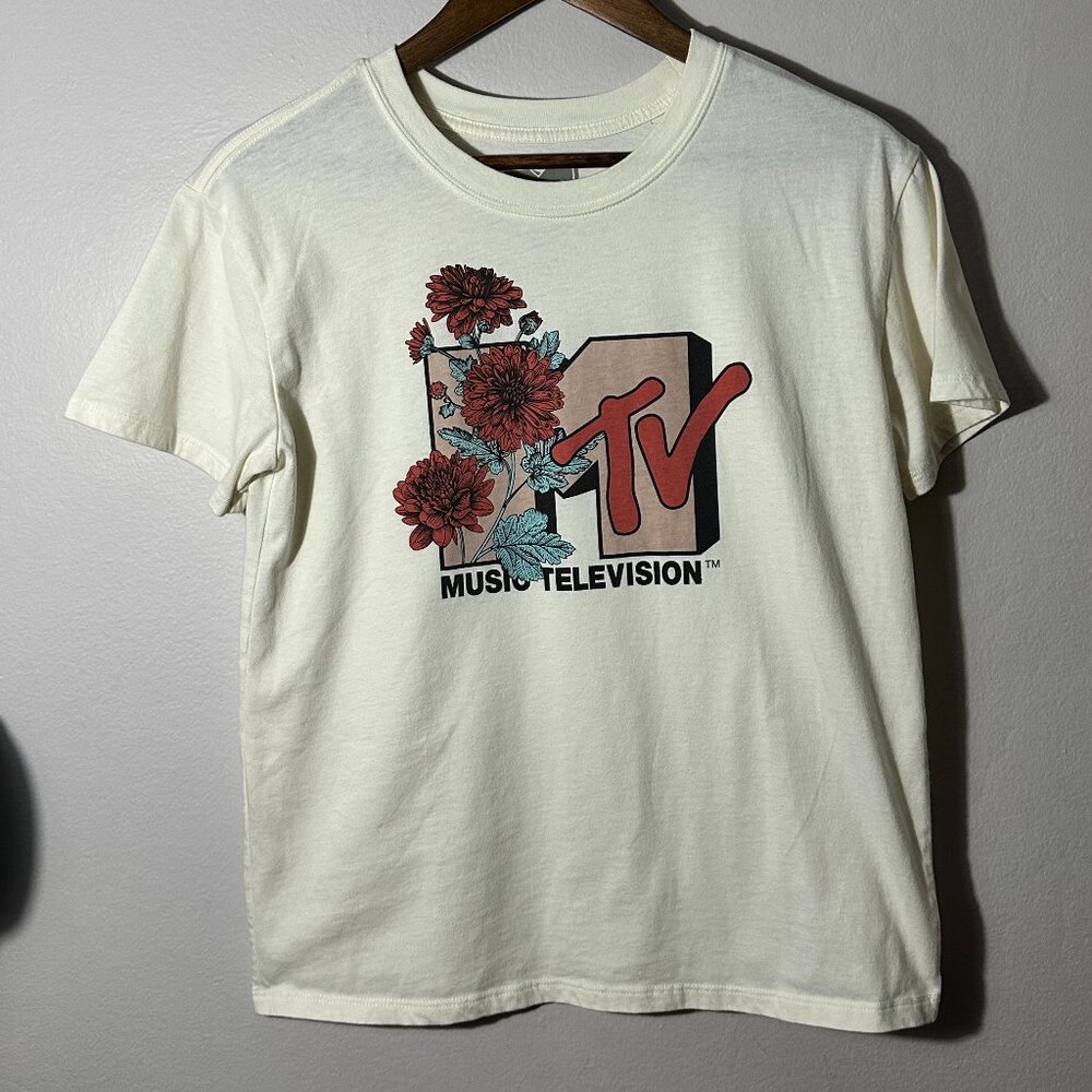 MTV Graphic T-Shirt with Flowers